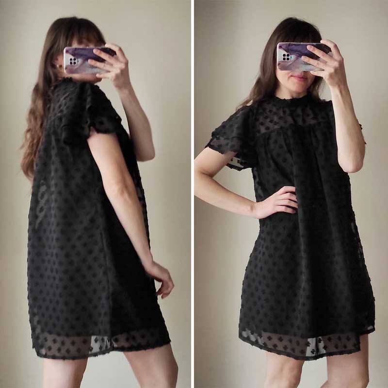 Boho Mini Dress Tunic Dress,Maeve Dot in Brown