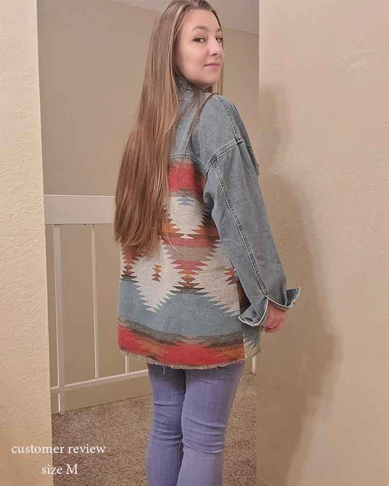 Boho Jacket, Denim Jacket for Women, Asa, Fast Shipping