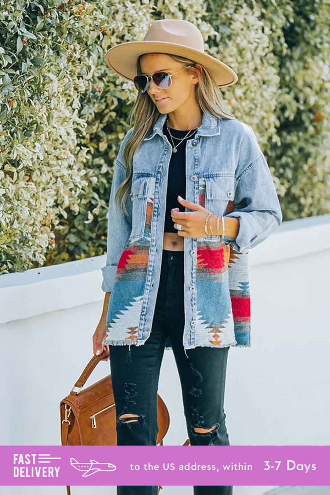 Boho Jacket, Denim Jacket for Women, Asa, Fast Shipping