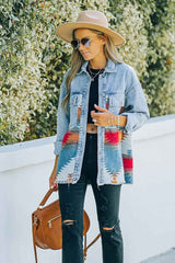 Boho Jacket, Denim Jacket for Women, Asa, Fast Shipping