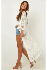 Beach Robe, Cover Up, Catalina White Lace