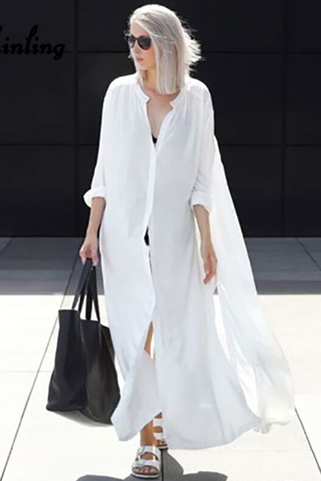 Beach Dress, Cover up Dress,, Kaftan Dress, Ivy in White