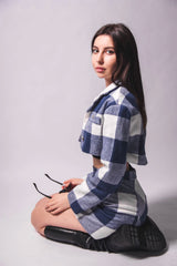 Zipper Patchwork Plaid High Waist Mini Skirts Students Preppy Cute  Korean Hot Summer Loose Sexy Elegant Woollen Sets