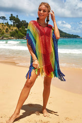 Beach Robe, Cover Up, Rainbow Rope