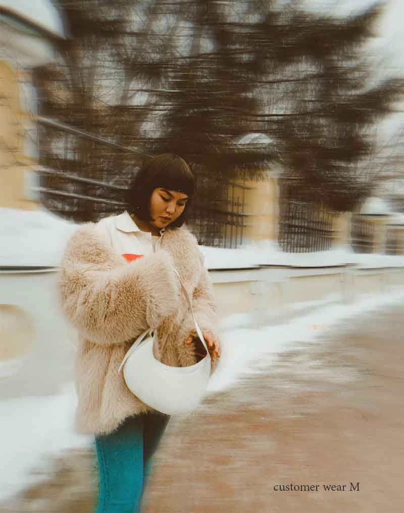 Boho Winter Coat, Fur Coat, Faux Fox Fur, Jolie in White