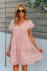 Boho Mini Dress Sundress, Arya in Pink