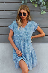 Boho Mini Dress Sundress, Arya in Blue