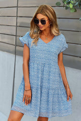 Boho Mini Dress Sundress, Arya in Blue