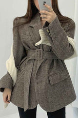 Winter Coat, Wool Coat, Wool Coat Women, Robe Coat Michelle in Coffee and Apricot