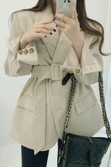 Winter Coat, Wool Coat, Wool Coat Women, Robe Coat Michelle in Coffee and Apricot