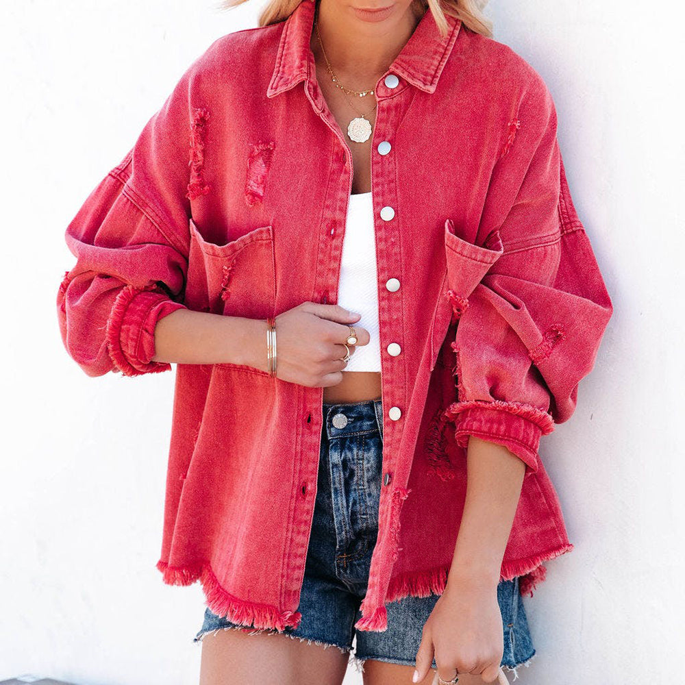 Casual Button Down Long Sleeve Top Jacket