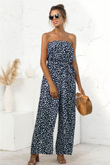 Boho Jumpsuit, Boho Romper, Quincy in Navy Blue