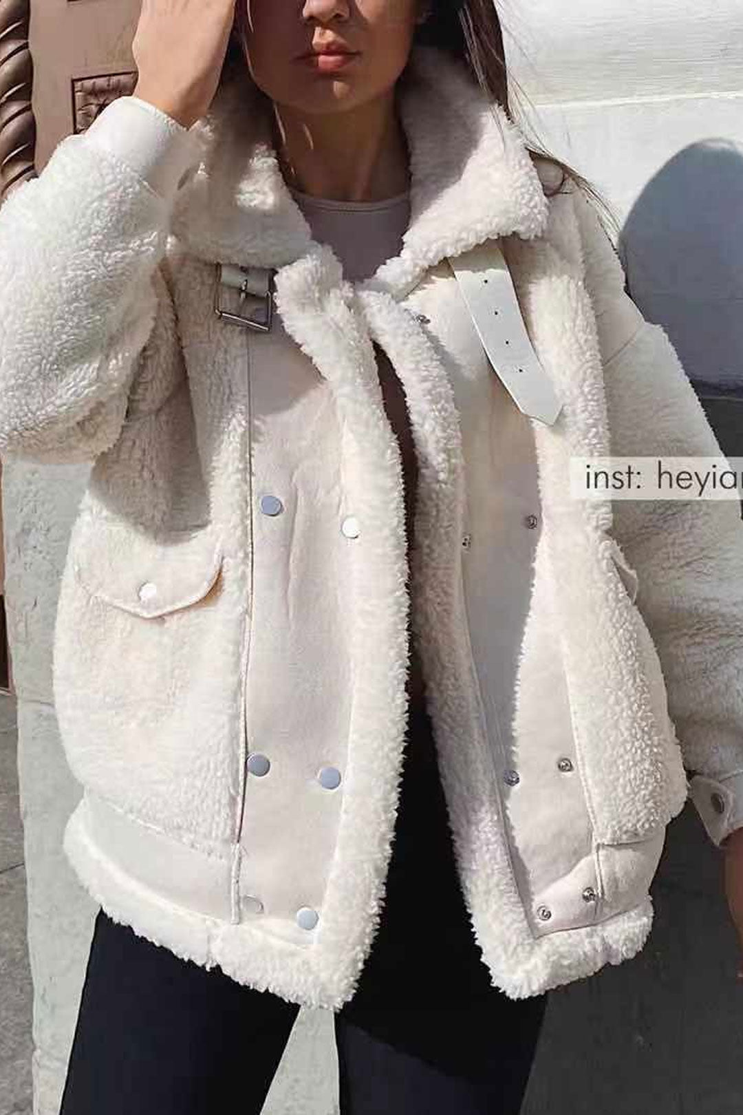 Boho Winter Coat, Fur Coat, Faux Fox Fur, for the love of White