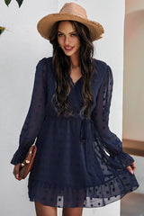 Boho Mini Dress Sarai in Blue