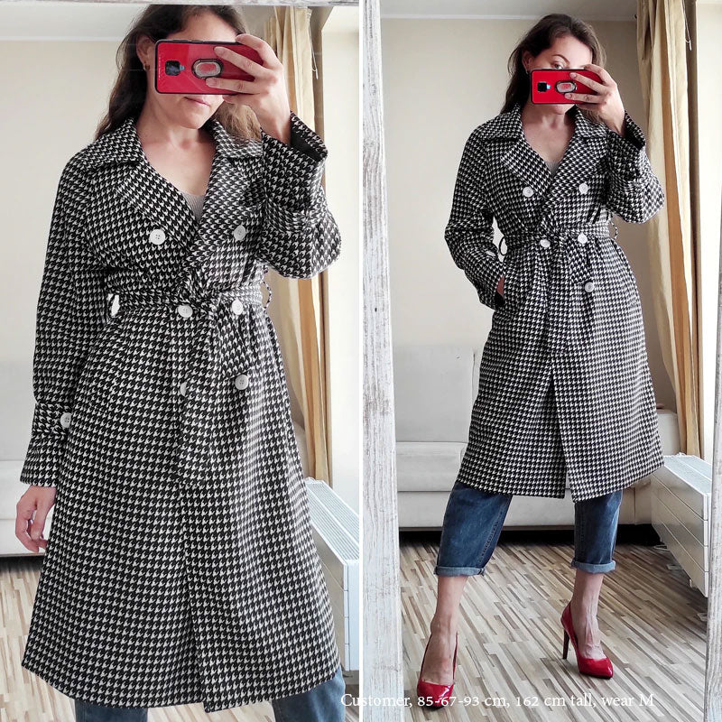 Boho Autumn Coat, Vintage Plaid Coat Stella