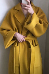 Winter Coat, Wool Coat, Long Wool Coat Women, Robe Coat Reina in Ginger