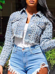 Rivets Studded Denim Jacket