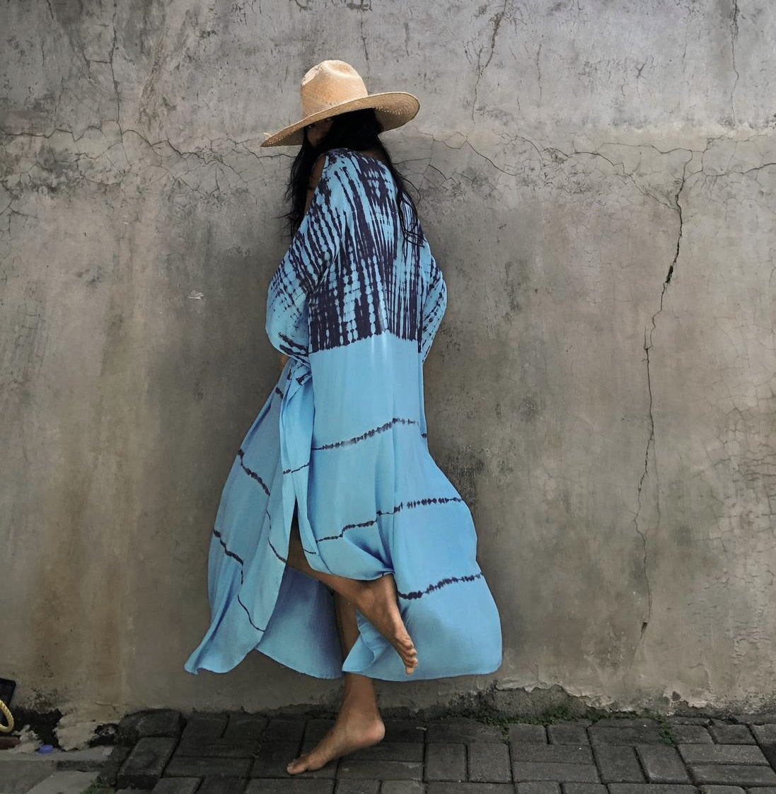 Beach Dress, Cover up Dress,, Kaftan Dress, Black & White Tie Dye Print