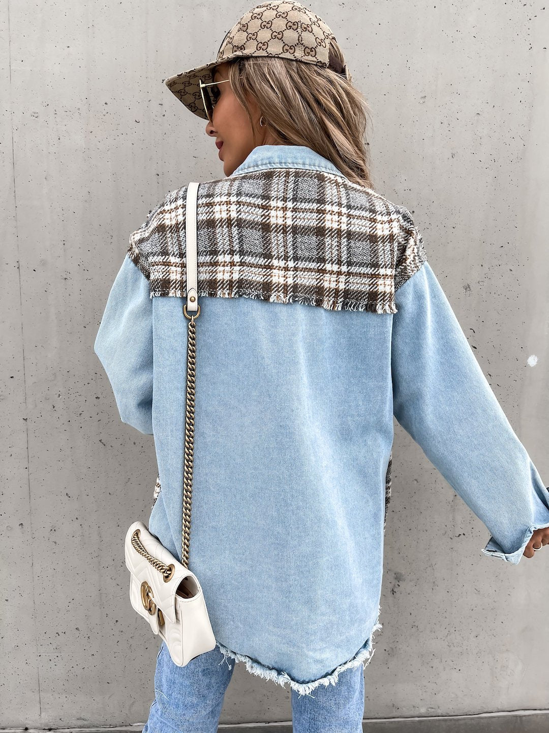 Casual Button Closure Long Sleeve Jean Shirt