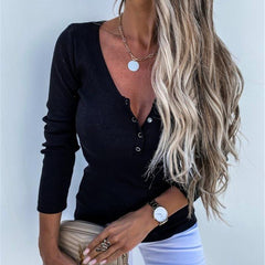 Casual Bodycon Button Up Top