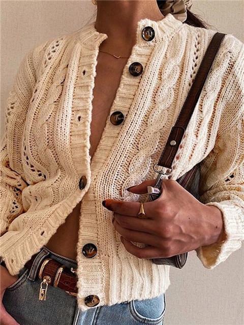 Retro Single Breasted Sweater Coat