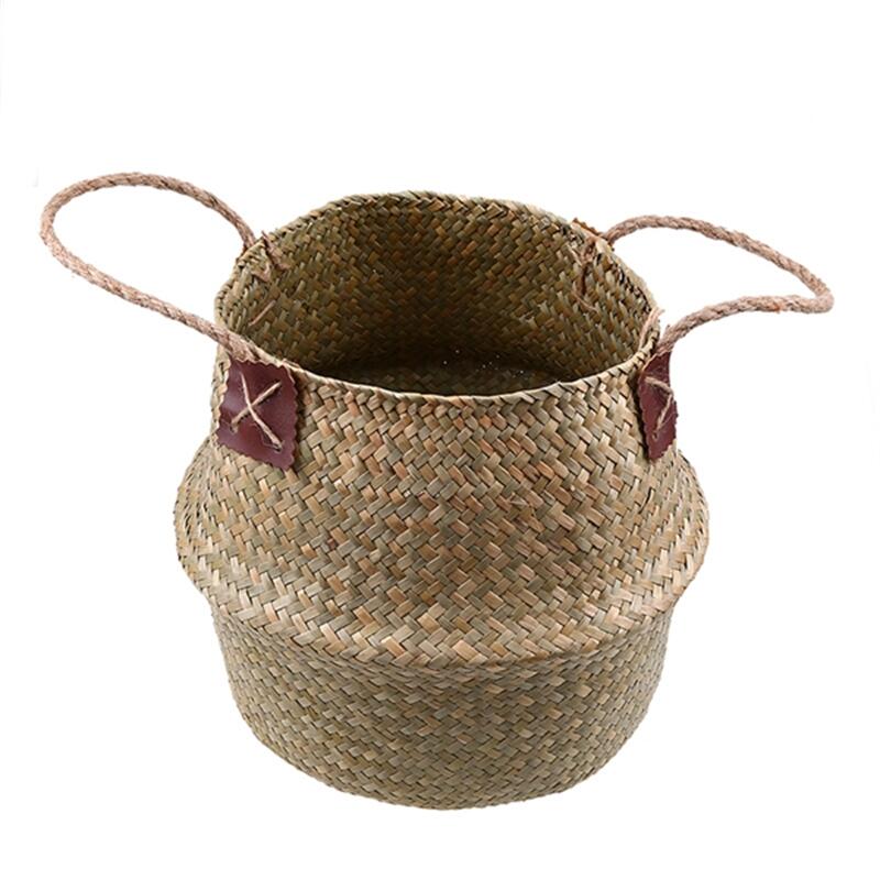 Bamboo Storage Baskets - Home Handmade Straw Rattan Seagrass Basket