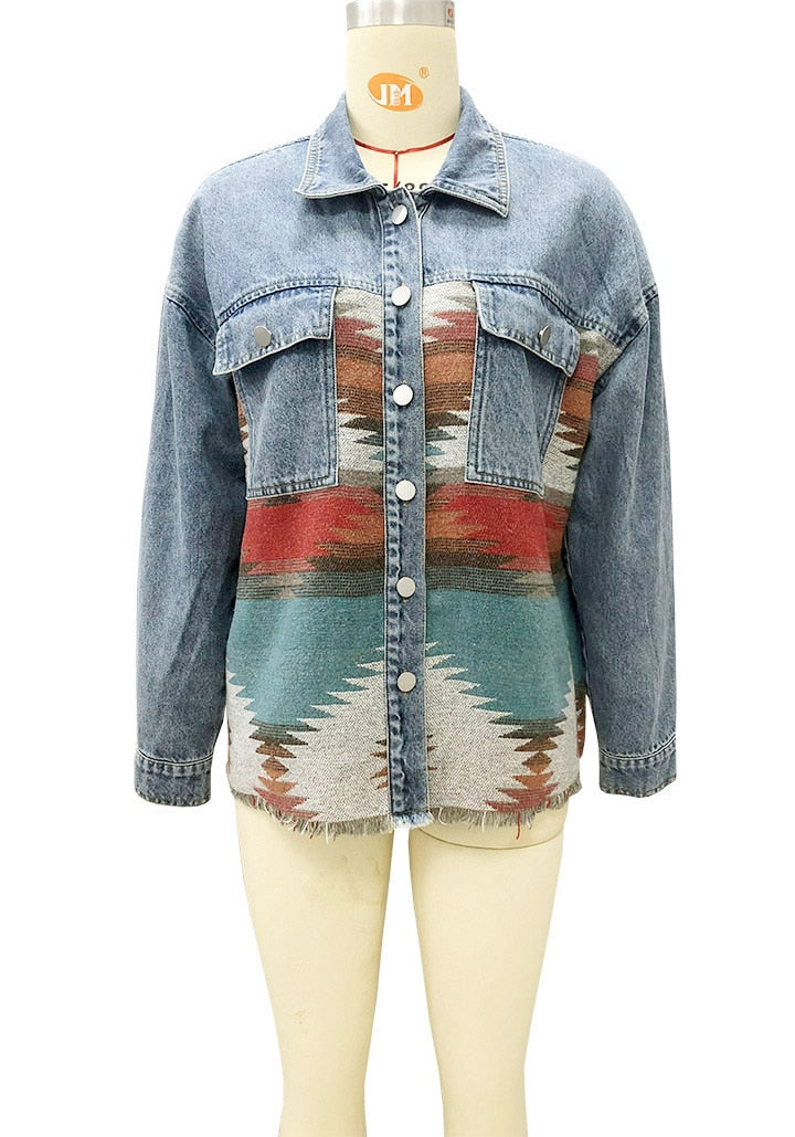 Boho Jacket, Denim Jacket for Women, Asa, Fast Shipping