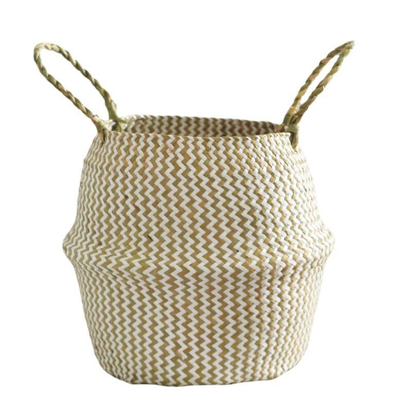 Bamboo Storage Baskets - Home Handmade Straw Rattan Seagrass Basket