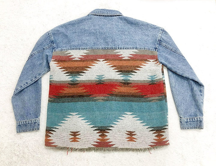 Boho Jacket, Denim Jacket for Women, Asa, Fast Shipping