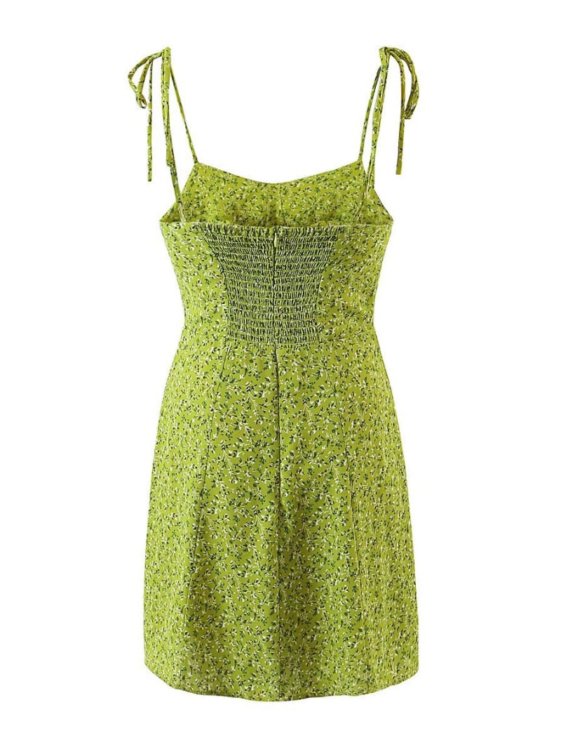 Boho Mini Dress, Sundress, Jade