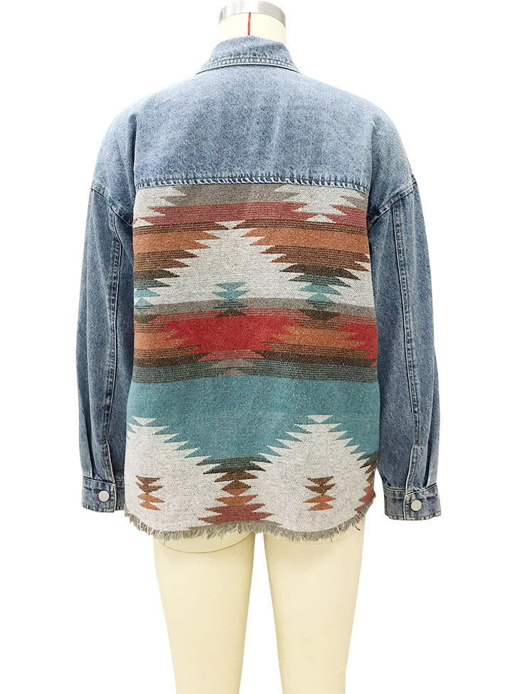 Boho Jacket, Denim Jacket for Women, Asa, Fast Shipping