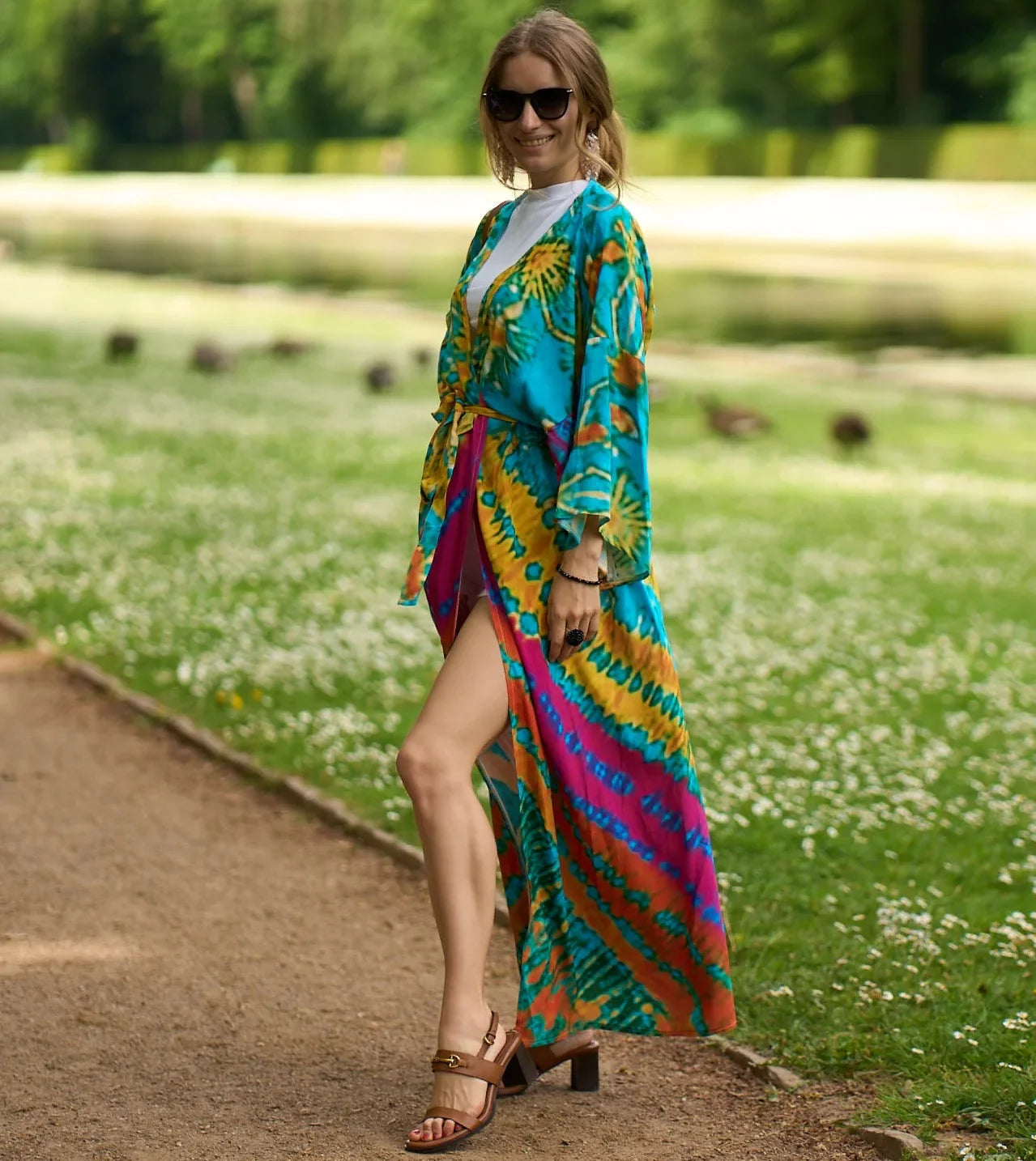 Beach Robe - Boho Robe - Summer Chic Cover-Up with Talulla Tie Dye