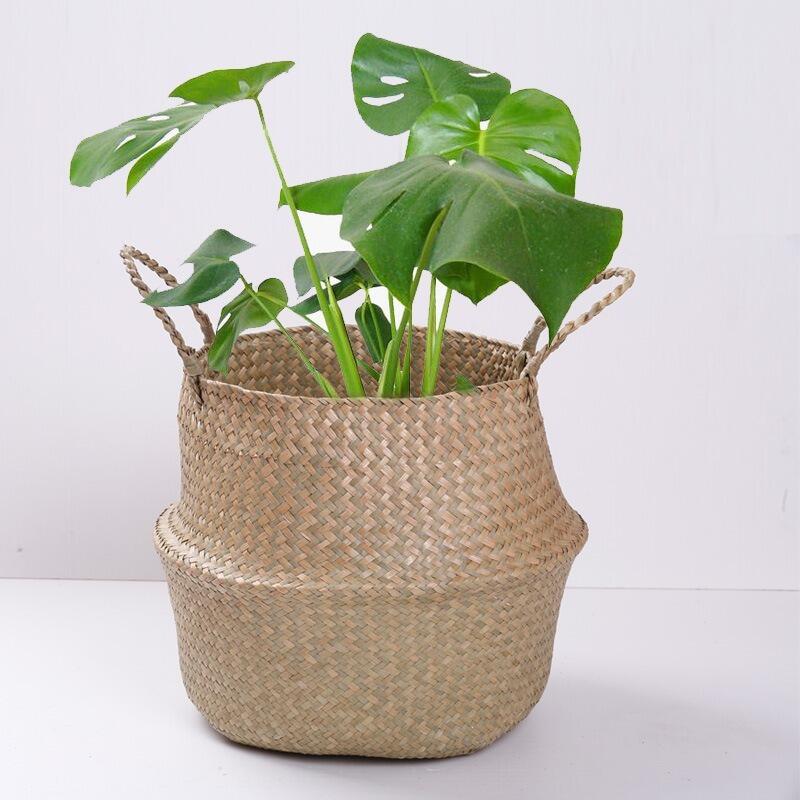 Bamboo Storage Baskets - Home Handmade Straw Rattan Seagrass Basket