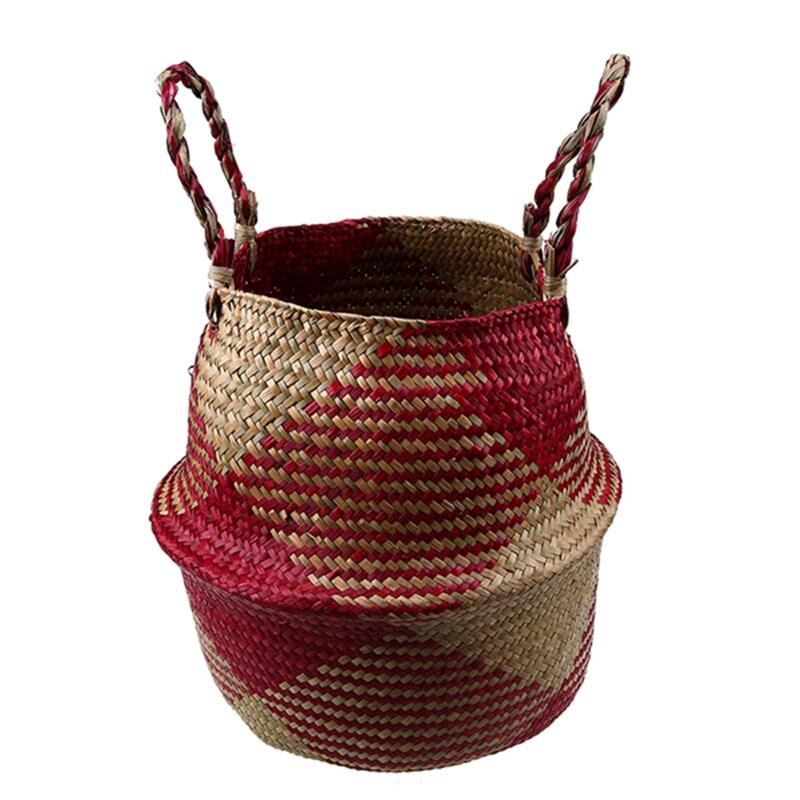 Bamboo Storage Baskets - Home Handmade Straw Rattan Seagrass Basket