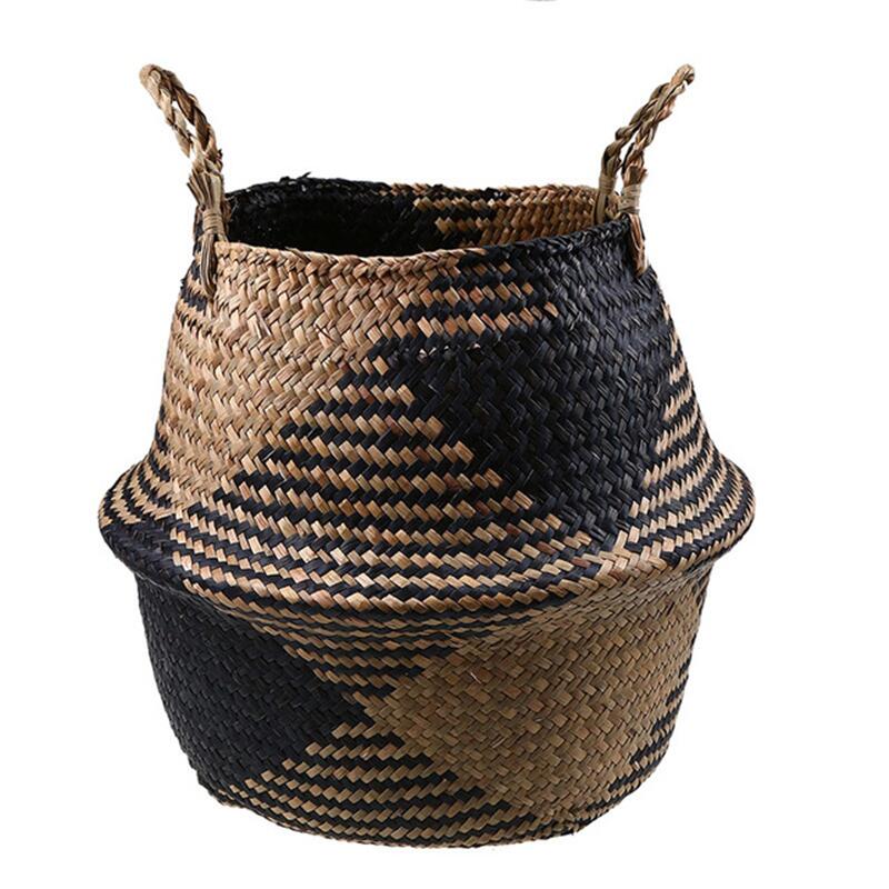 Bamboo Storage Baskets - Home Handmade Straw Rattan Seagrass Basket