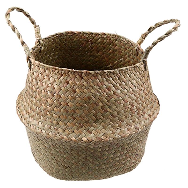 Bamboo Storage Baskets - Home Handmade Straw Rattan Seagrass Basket