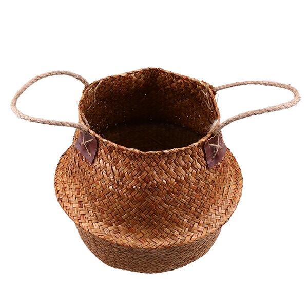 Bamboo Storage Baskets - Home Handmade Straw Rattan Seagrass Basket