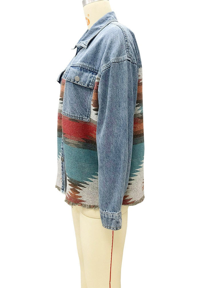 Boho Jacket, Denim Jacket for Women, Asa, Fast Shipping