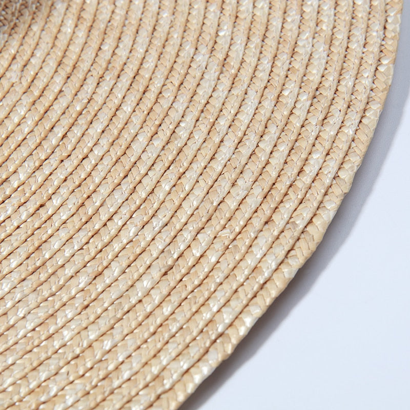 Beach Hats for Women - Summer Sun Hats with Strap - Boho Hat, Paper Straw Fedora Hat