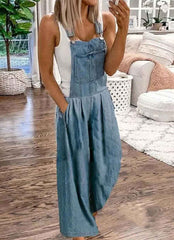 Casual  Fashion Loose Denim Jumpsuit