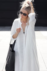 Beach Dress, Cover up Dress,, Kaftan Dress, Ivy in White