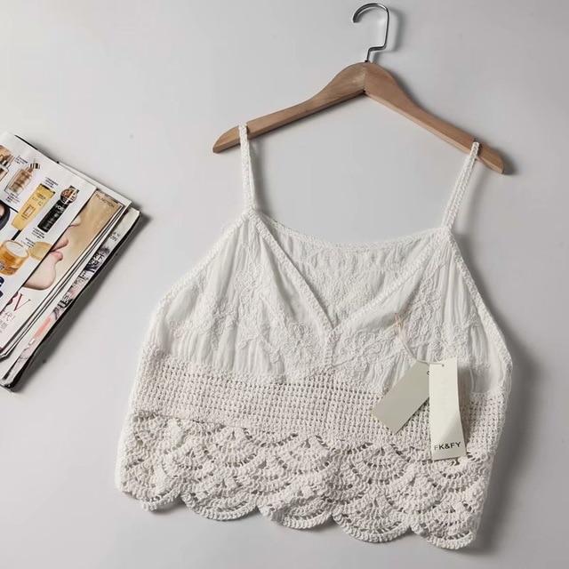 Boho Tops for Women, Boho Tops for Women, Boho Blouse, Strappy Crop Top, Camis Lace in White and Ivory