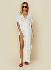 Beach Dress, Cover up Dress,, White Lace Emma