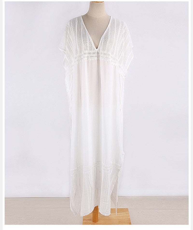 Beach Dress, Cover up Dress,, White Lace Emma