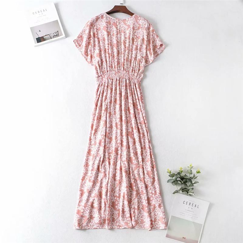 Boho Maxi Dress, Sundress, Wild Floral Vintage Pink Oroslavje