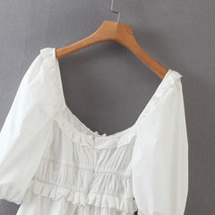 Boho Mini Dress Vintage White Maria