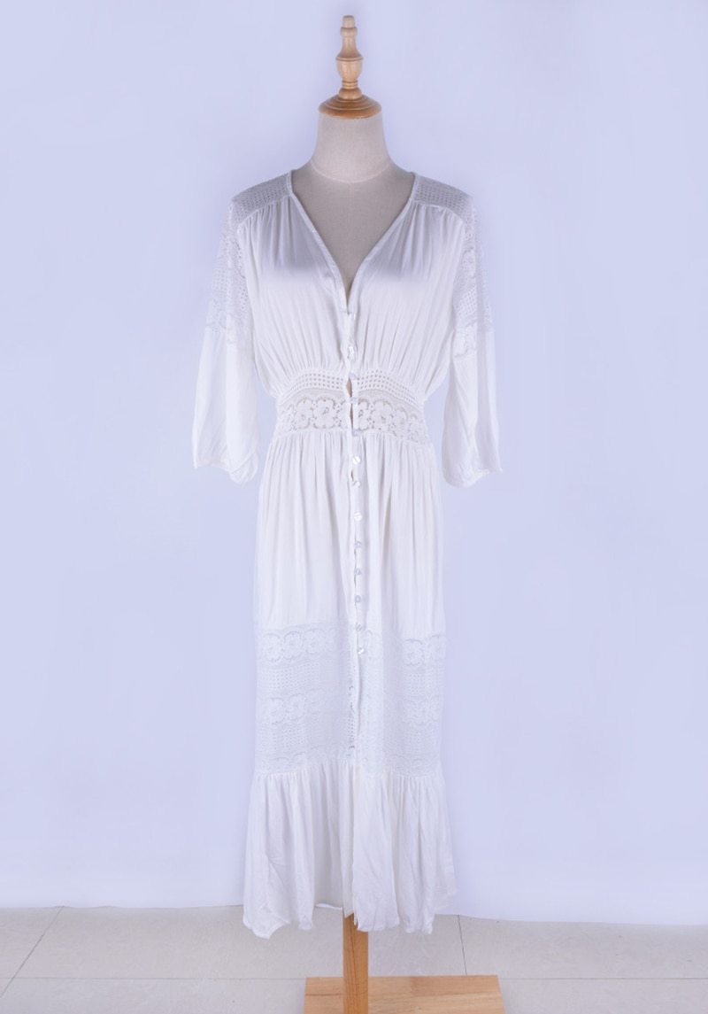 Beach Dress, Cover up Dress, White Isabella