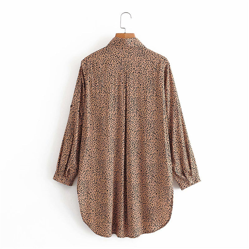 Boho Tops for Women, Boho Tops for Women, Boho Blouse, Leopard Brown Rockwood Tiger