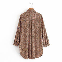 Boho Tops for Women, Boho Tops for Women, Boho Blouse, Leopard Brown Rockwood Tiger