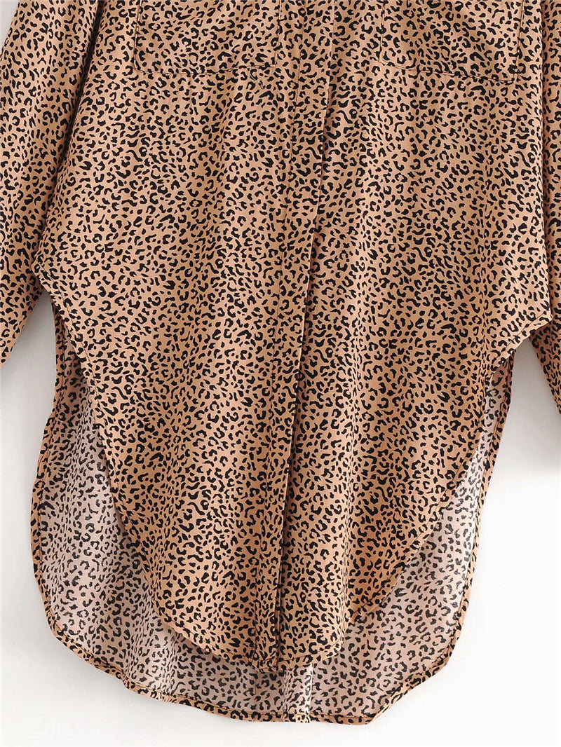 Boho Tops for Women, Boho Tops for Women, Boho Blouse, Leopard Brown Rockwood Tiger